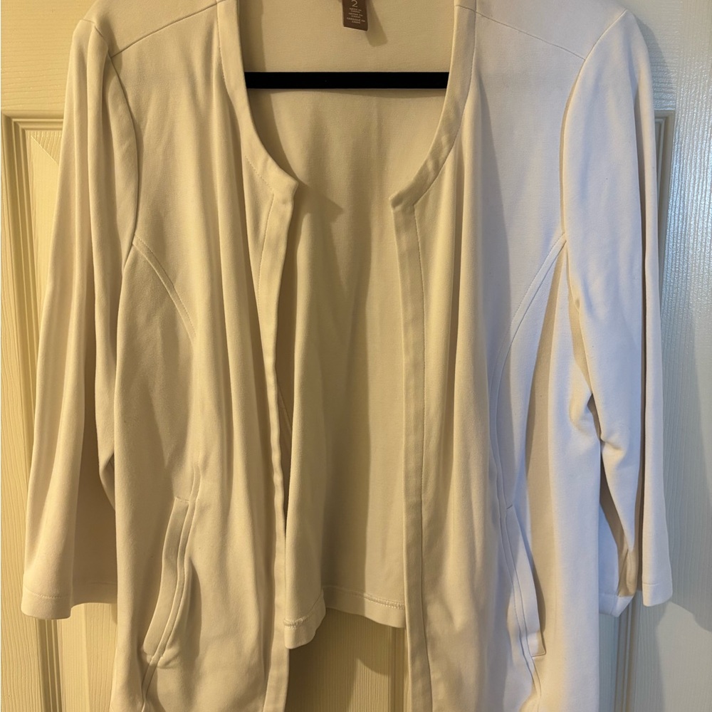 Chico's Classic White Women's Cardigan Size 2